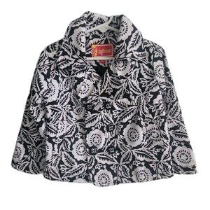 Dollhouse Jacket Pea Coat Lightweight Toddler Girls Size 3T Black White